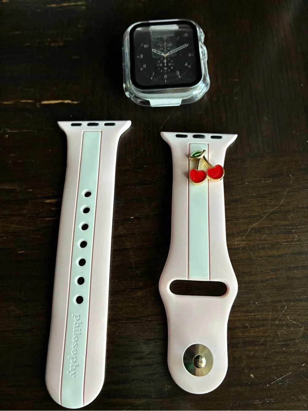 philosophy 2-Tone Pink Silicone Watch Band for 42mm Apple Watch